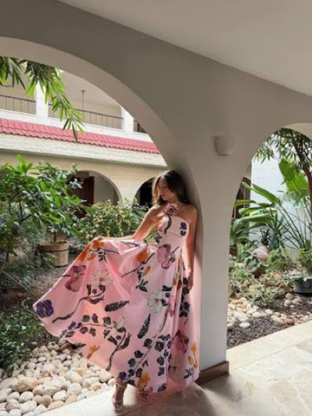 Leo Lin Violet Bustier Maxi Dress in Wildbloom AU8/US4 - Picture 2 of 11